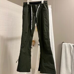 Women's Dark Green Cargo Snow/Ski/Snowboard Pants